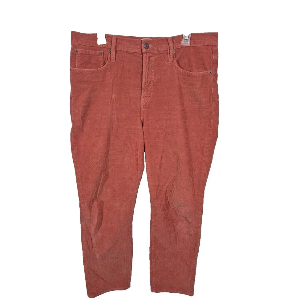 J Crew Pants Mens 34x27Act (T32) Orange‎ Corduroy Preppy Vintage Slim Chino